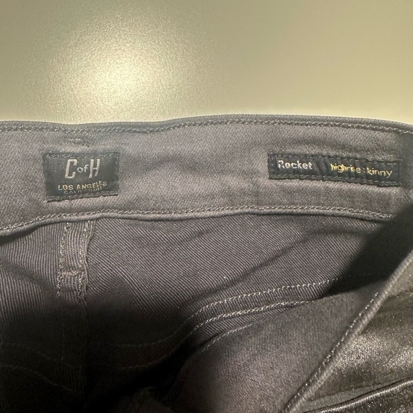 citizens of humanity rocket high rise skinny jeans size 26 shiny black - Picture 7 of 10